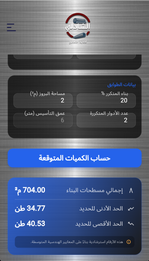 حاسبة تفاصيل التكلفة